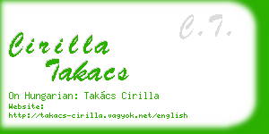 cirilla takacs business card
